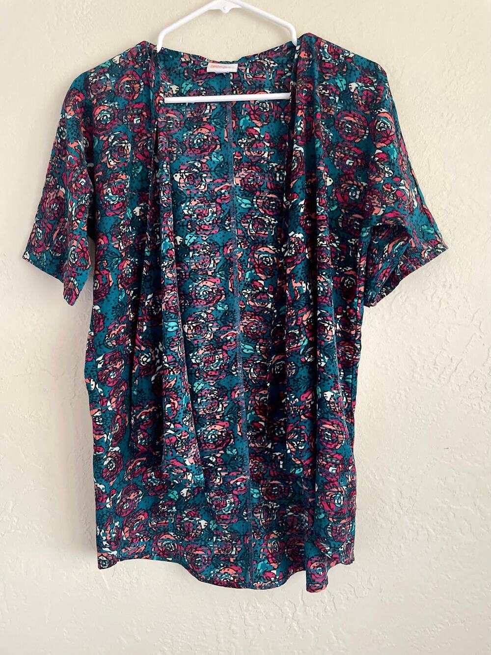 Girls Teen/Youth Green Sheer Floral Kimono Open Cardigan Size 3 XS/S Kidcore